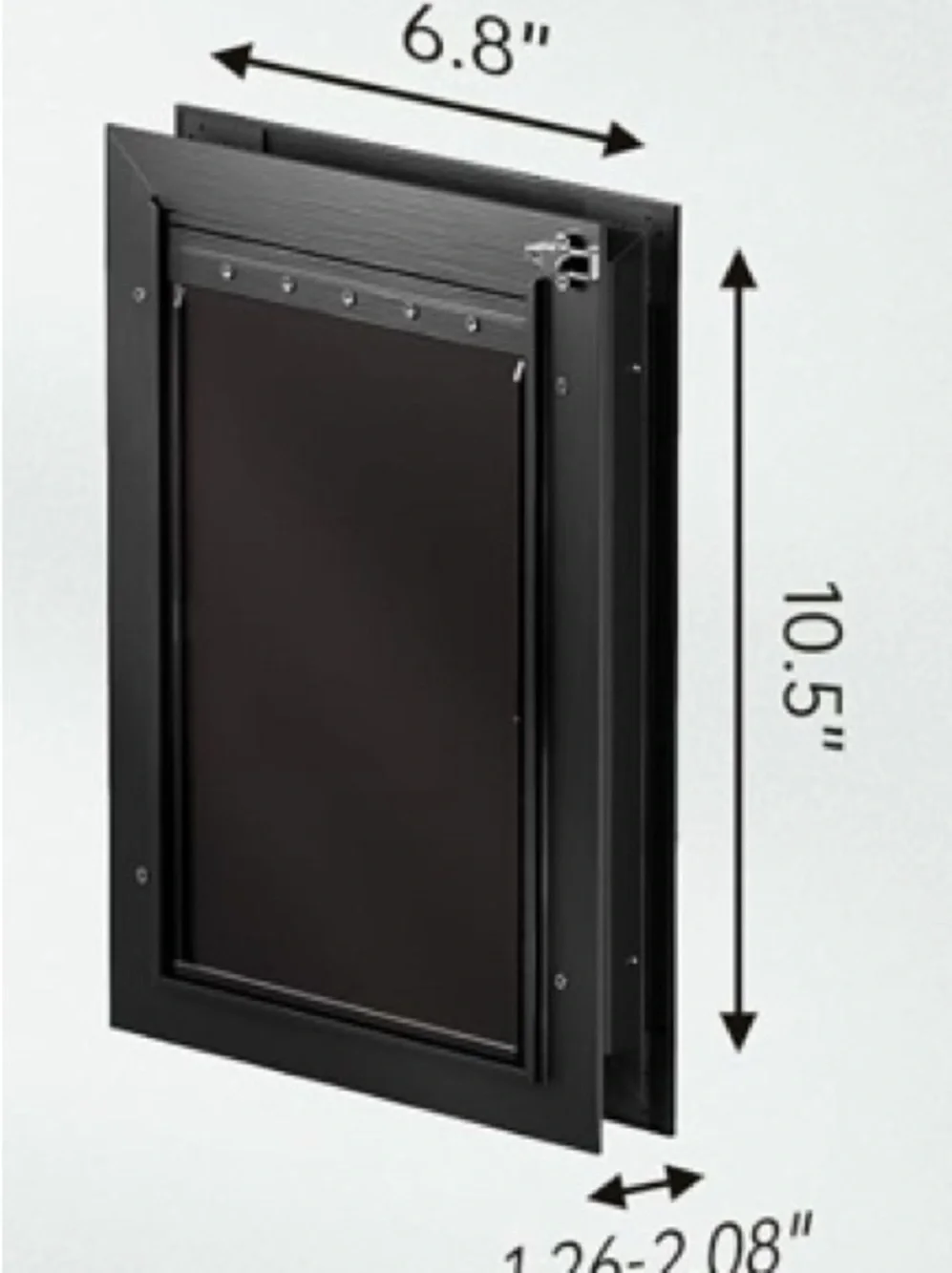 All Aluminum 3 Flaps Insulated Pet Door for Exterior & Interior Door, Small -NEW